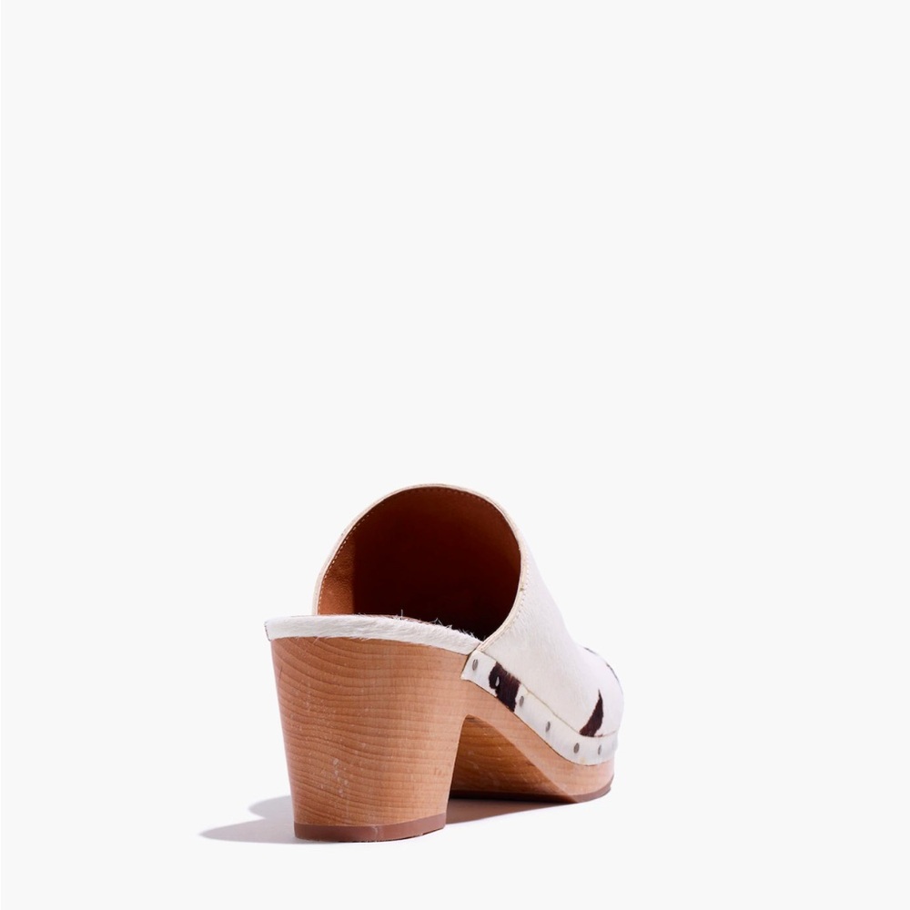 Madewell Ayana Clog in Cow Print Calf Hair Size 8 - Picture 3 of 13